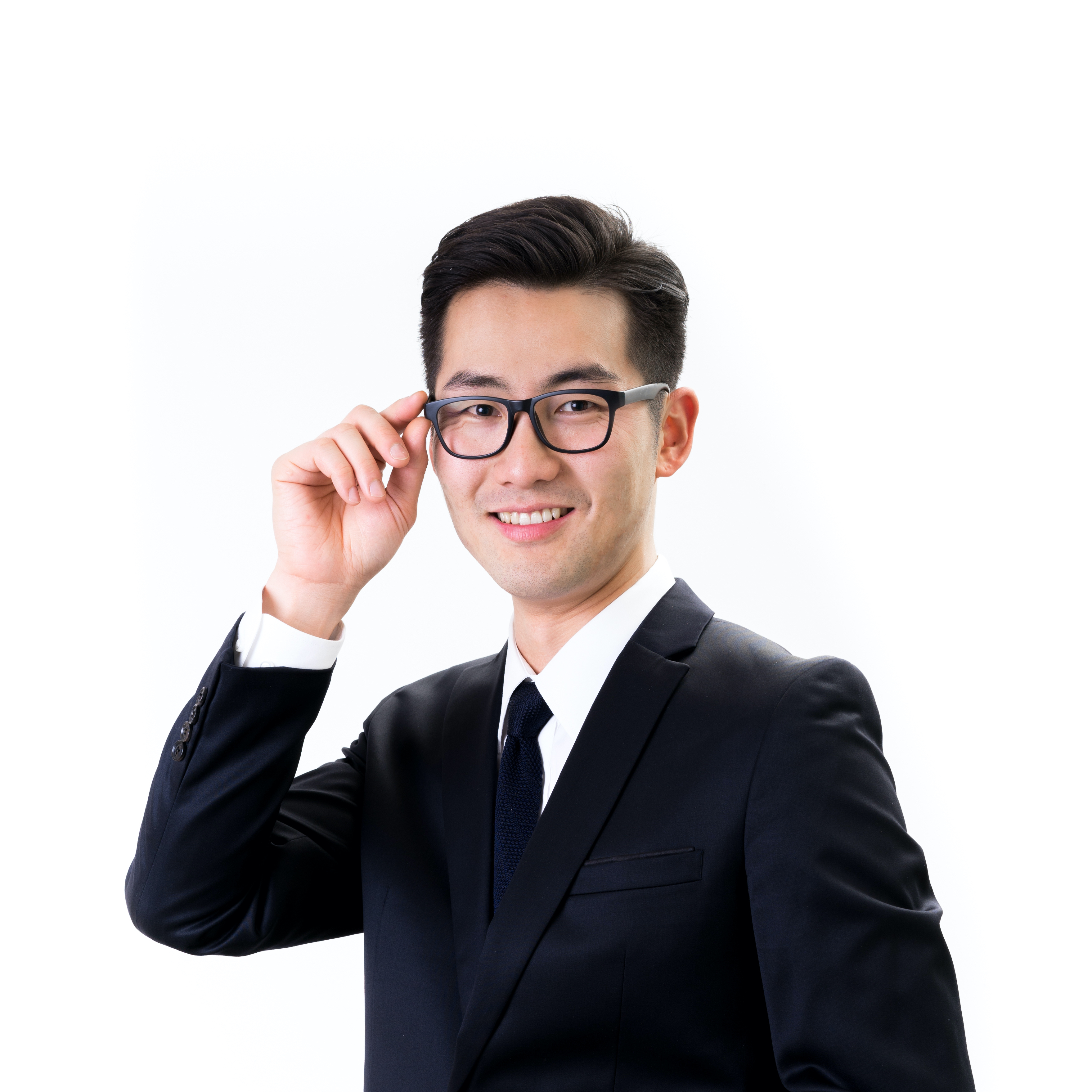 Young Asian businessman white background